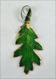 Real Leaf Ornaments | Oak Leaf Ornament