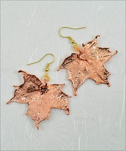 Real Sugar MapleLeaf Earring | Sugar Maple Leaf Earring | Sugar Maple Leaf Rose Gold